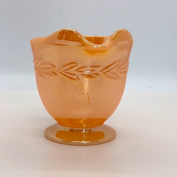 Fireking Peach Luster Creamer - Picture 2 of 5